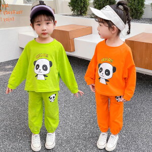 男女童2022新款韓版休閑兒童寬鬆時髦家居服洋氣寶寶睡衣時髦套裝