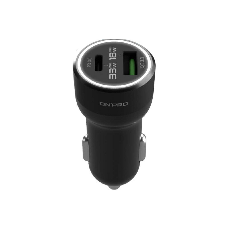 onpro GT-P51AC 雙模式 USB 快充 PD + QC3.0 51W 急速 車用 充電器 點菸器 1