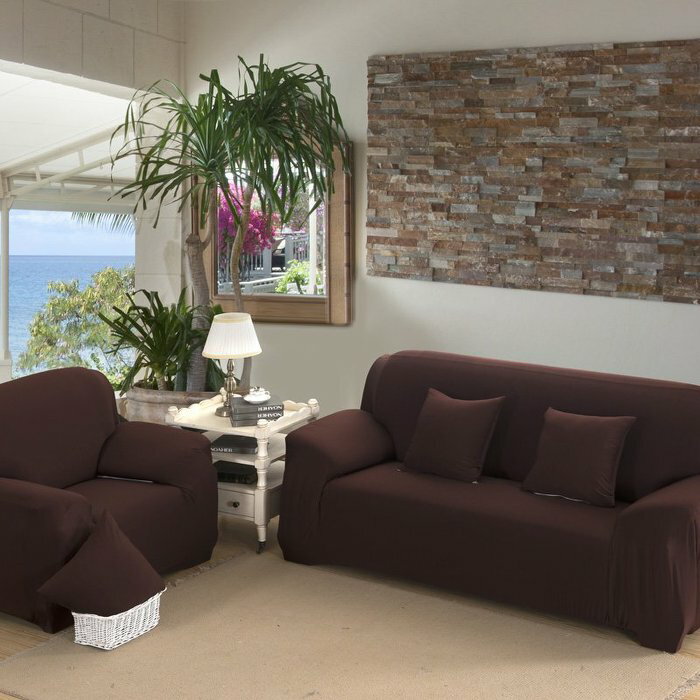 彈性沙發套【RS Home】1+2+3彈性沙發套沙發墊法蘭絨羽絨被床包被套枕套沙發套 [咖啡色]
