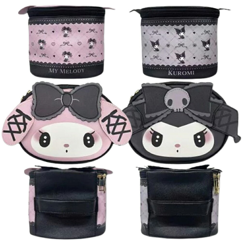 三麗鷗 皮質手提化妝箱 (暗夜天使) 化妝包