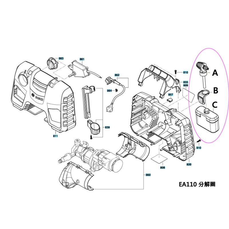 BOSCH博世原廠 泡沫盒 高壓清洗機 EA110 UA-125 噴嘴 泡沫瓶子 安全拱形架 配件 大補帖 5