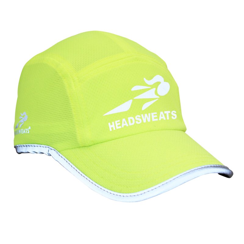 HEADSWEATS 汗淂 高亮度反光運動帽 (螢光黃 女孩LOGO)
