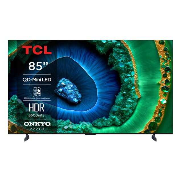 領券現折 TCL 85型 4K QD-MiniLED 144HZ Google TV 量子智慧連網液晶顯示器 85C855 含基本安裝