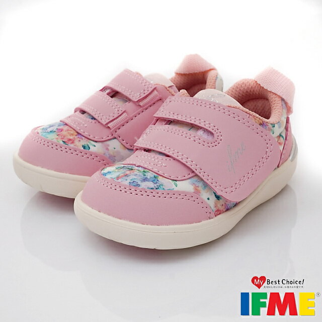 IFME日本健康機能童鞋輕量學步鞋20-381501粉花(寶寶段)