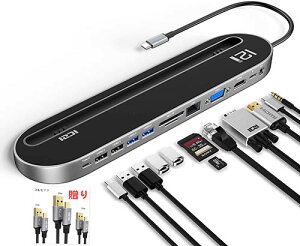 ICZI【日本代購】USB Type C 集線器12 in 1音頻轉換適配器 iPad Pro支架