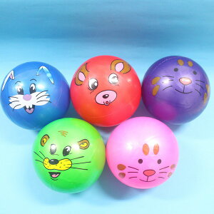珠光卡通球 印圖安全球 兒童玩具球 直徑約20cm/一袋10個入(定60)橡膠球 充氣球~YF10840