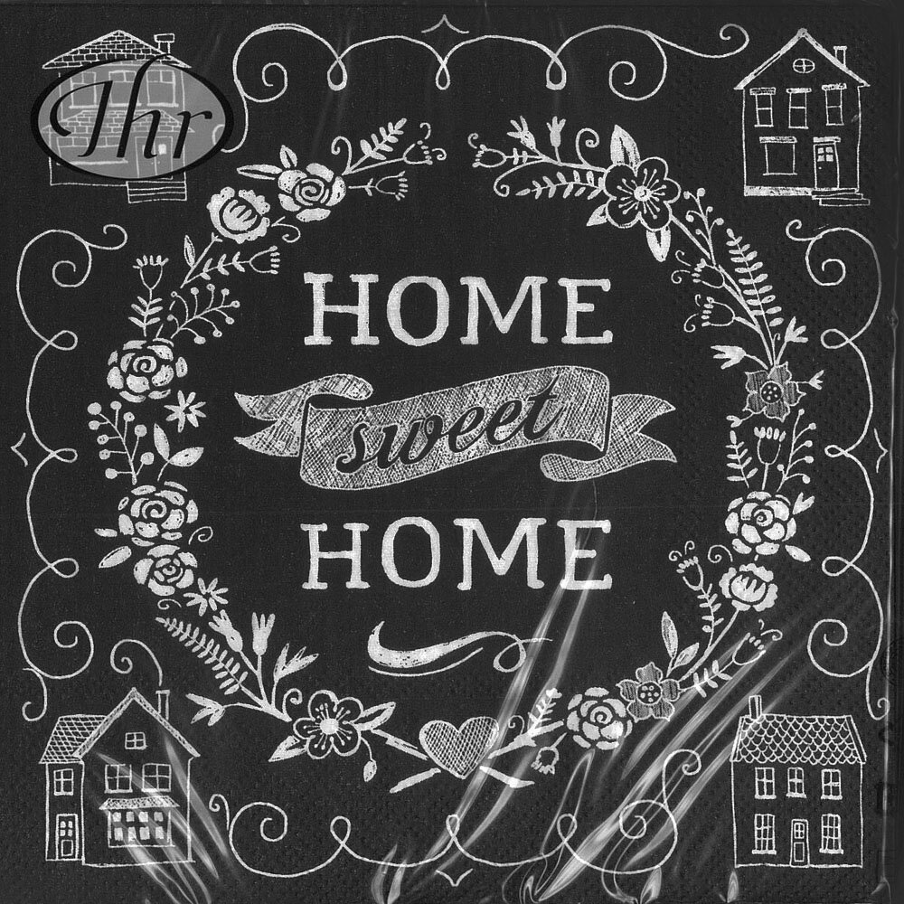 Home(黑白素描)-德國IHR餐巾紙(33x33cm)
