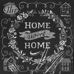 Home(黑白素描)-德國IHR餐巾紙(33x33cm)
