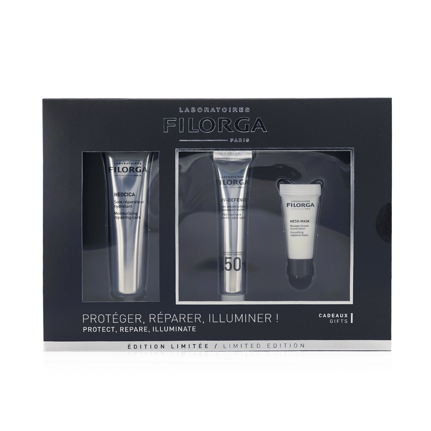 菲洛嘉 Filorga - 保護、修復、照亮限量版套裝：修復凝乳 40ml + 防紫外線 SPF50 15ml + 柔滑亮澤面膜 7ml