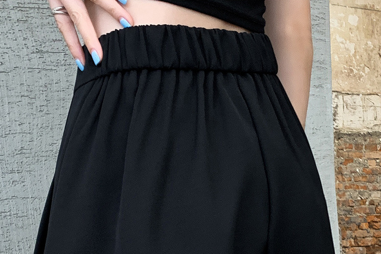 中大尺碼女裝 大尺碼短褲 高腰顯瘦A字百褶短褲 休閒熱褲休閒短褲 打底褲 櫻桃嚴選 6