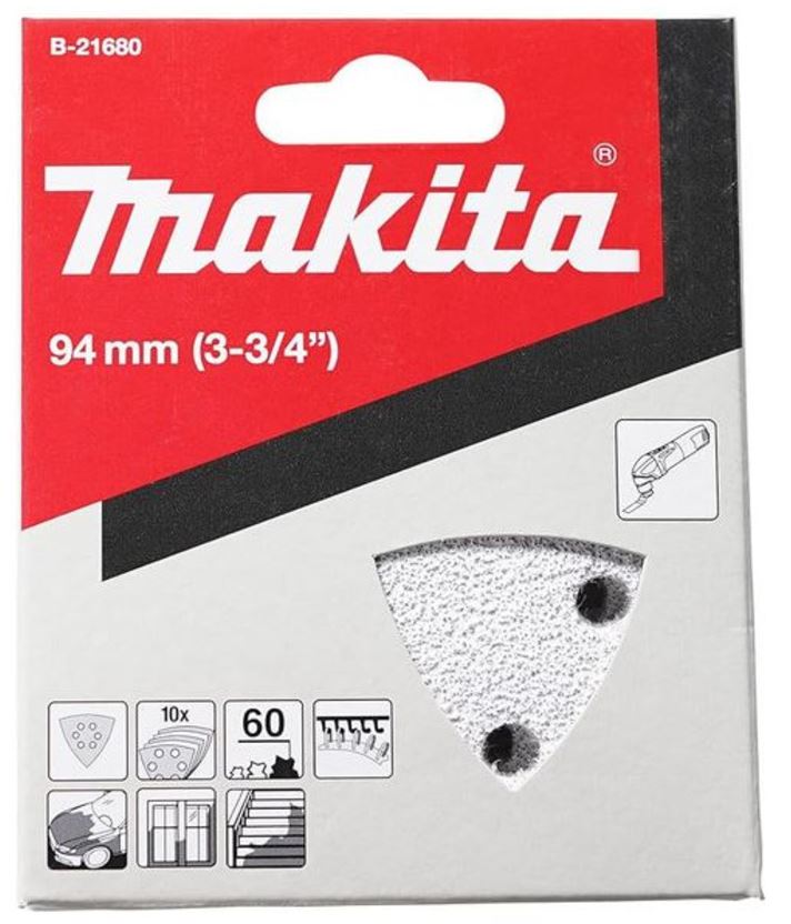MAKITA 牧田 B-21680 三角型砂紙 #60 拋光 研磨 適用 油漆 牆面