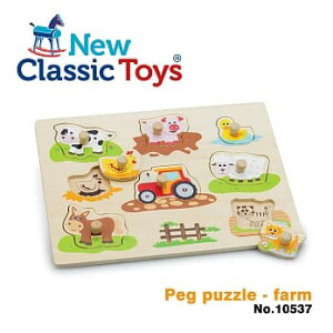 《荷蘭 New Classic Toys》寶寶認知學習時鐘拼圖-開心農場 東喬精品百貨