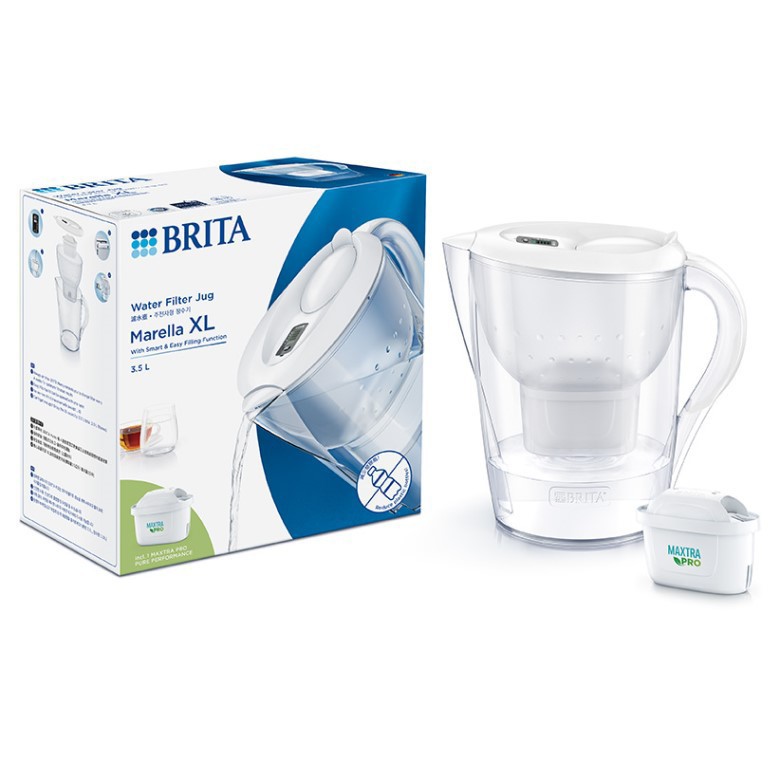 BRITA Marella 3.5L馬利拉濾水壺+MXPRO濾芯(共1壺1芯)(白) [大買家]