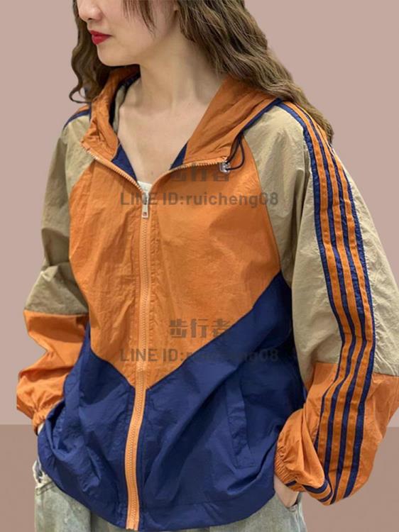 拼色防曬衣女款夏季大碼時尚刺繡防曬服輕薄透氣開衫外套【步行者戶外生活館】