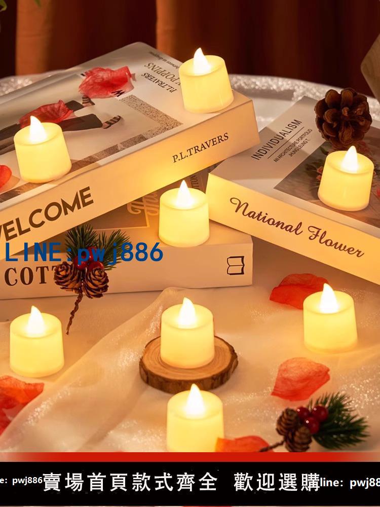 【店家補貼】LED電子蠟燭氛圍燈浪漫表白求婚生日室內佈置場景創意道具裝飾用