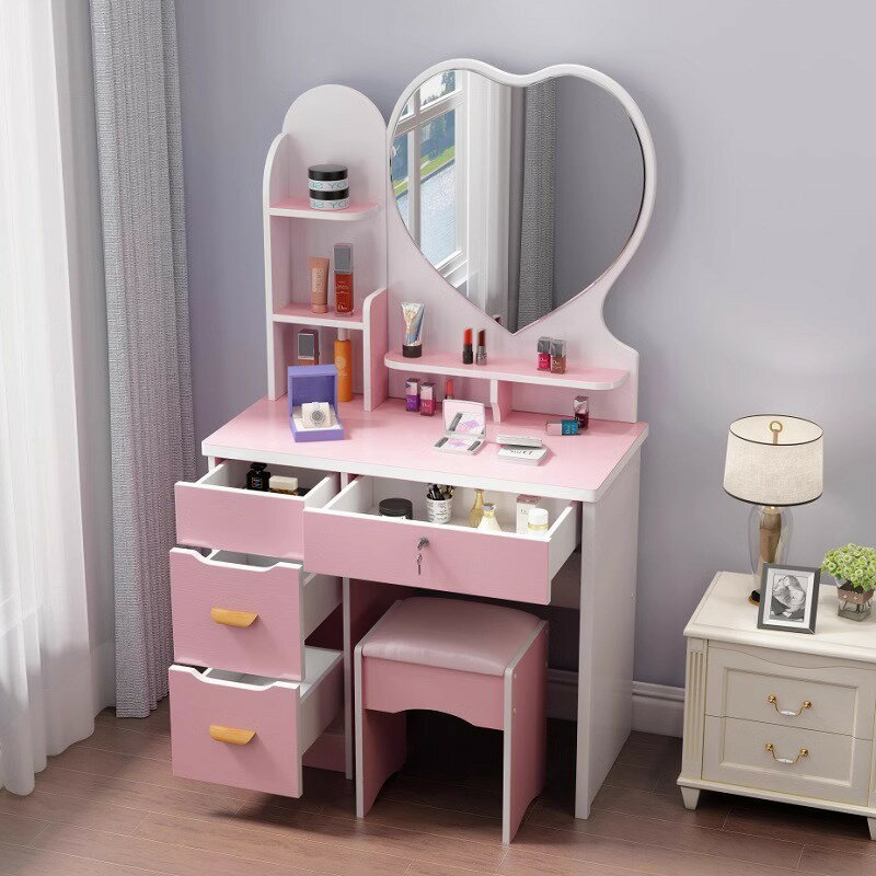 現貨下殺！【免運】 梳妝臺 化妝桌 收納櫃 推拉鏡化妝臺dressing table網紅跨境外貿現代簡約臥室小戶型收納八折下殺 打骨折 可開發票 加客服賴享受巨額減免金牌保障