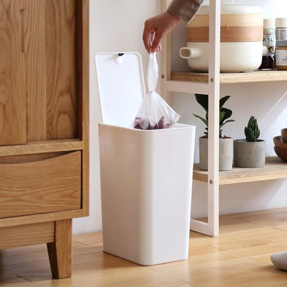 懶角落創意手按垃圾桶有蓋家用衛生間臥室客廳垃圾筒帶蓋