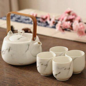 中式泡茶茶壺套裝家用花茶茶杯杯具套裝水杯水具陶瓷整套功夫茶具