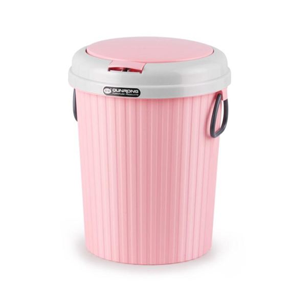 家用客廳廚房衛生間彈蓋垃圾桶創意歐式有蓋垃圾筒大號收納桶