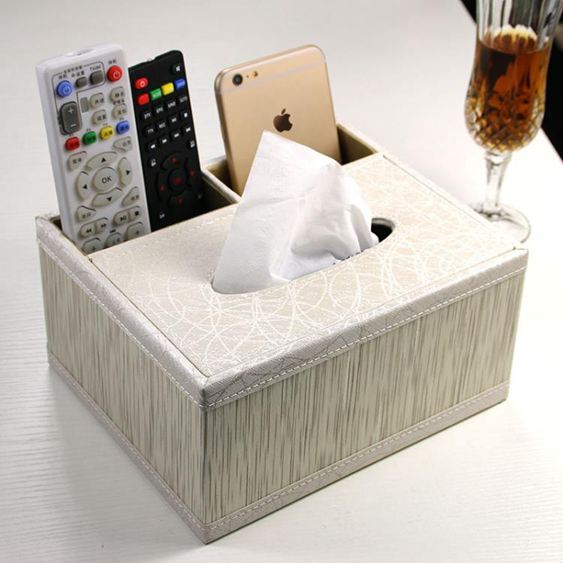 紙巾盒皮抽紙盒歐式創意家用客廳簡約茶幾多功能桌面遙控器收納