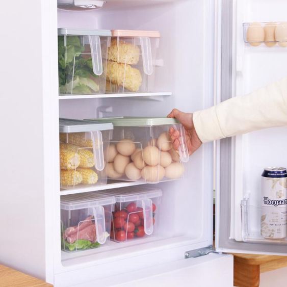 冰箱收納盒塑料抽屜式放菜水果保鮮盒冰箱盒廚房長方形食物儲物盒