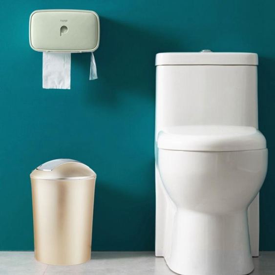 簡約創意塑膠衛生間紙巾盒廁所廁紙盒免打孔捲?筒防水紙巾置物架