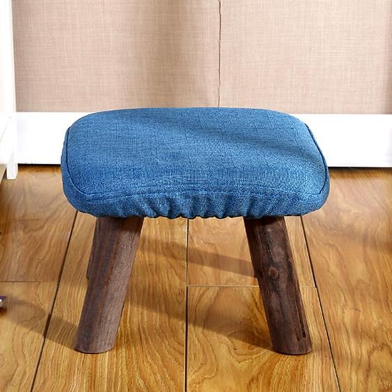 簡約現代實木家用創意客廳小板凳腳踏沙發坐凳布藝換鞋矮兒童凳子