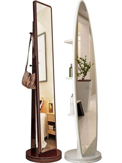 鏡子現代簡約全身鏡落地鏡臥室立體行動旋轉穿衣鏡客廳家用試衣鏡