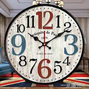 美式復古鐘錶網紅掛鐘客廳掛錶創意潮流墻鐘現代簡約錶家用時間鐘WD 領券更優惠