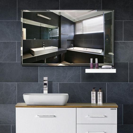鏡子無框黏貼浴室衛生間壁掛貼牆衛浴梳妝廁所洗手間化妝