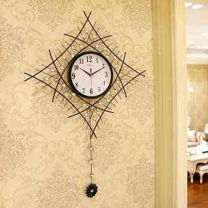 一紅時尚個性簡約藝術大掛錶創意時鐘現代鐘錶掛鐘客廳石英鐘靜音jy
