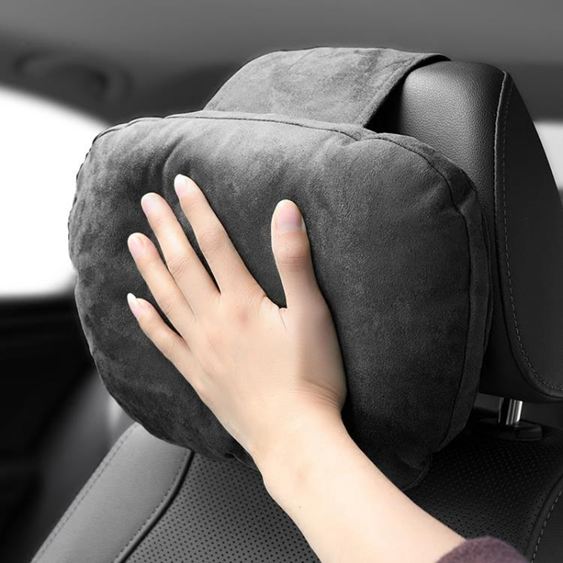 車載絨頭枕汽車用護頸枕邁巴赫靠枕創意枕頭奔馳車內用品