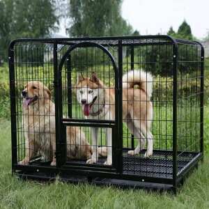 籠子狗籠子L大型中型犬薩摩耶拉布拉多哈士奇金毛帶廁所特大號寵物籠