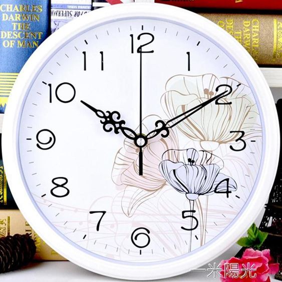 靜音掛鐘客廳辦公現代創意鐘錶圓形時鐘簡約卡通掛錶時尚石英鐘錶WD 領券更優惠