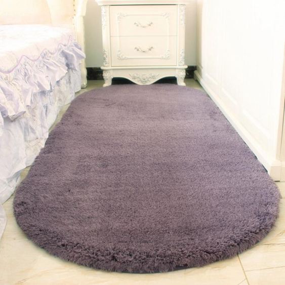 可愛橢圓形地毯地墊家用客廳茶幾臥室地毯房間床邊地毯床前毯定制