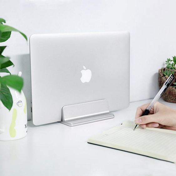 鋁合金筆記本立式支架蘋果電腦底座托架macbookpro辦公桌面收納架