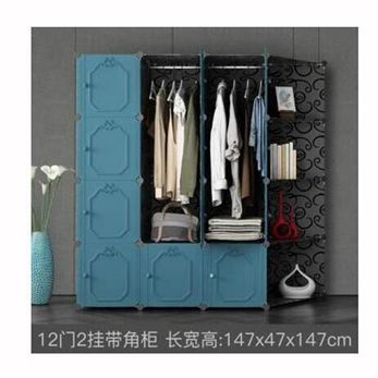 衣櫃簡易衣櫃簡約現代經濟型實木板式省空間臥室組裝塑膠布衣櫥推拉門