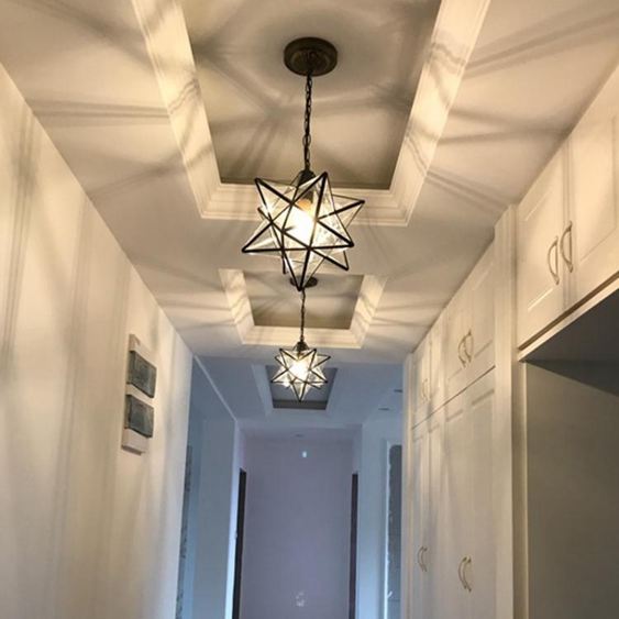 五角星吊燈現代簡約個性創意臥室入戶走廊過道玄關陽臺星星吸頂燈