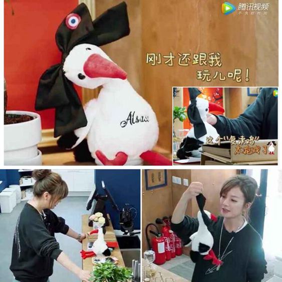 中餐廳2趙薇同款火烈鳥電動對話錄音毛絨玩具會說話復讀雞鳥玩偶