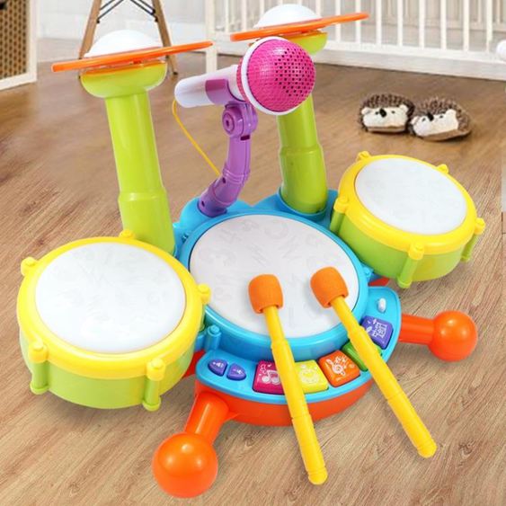兒童益智玩具架子鼓手拍鼓樂器12-3-4-6周歲小孩子寶寶男女孩禮物