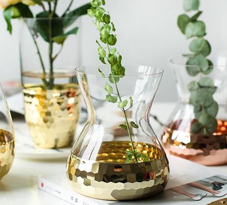 珠光冰淩北歐簡約玻璃花瓶植物花瓶花插花器擺件hp 16 居家物語生活館 Rakuten樂天市場