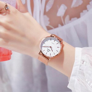 手錶女士學生韓版簡約時尚潮流防水休閒大氣石英女錶抖音網紅同款