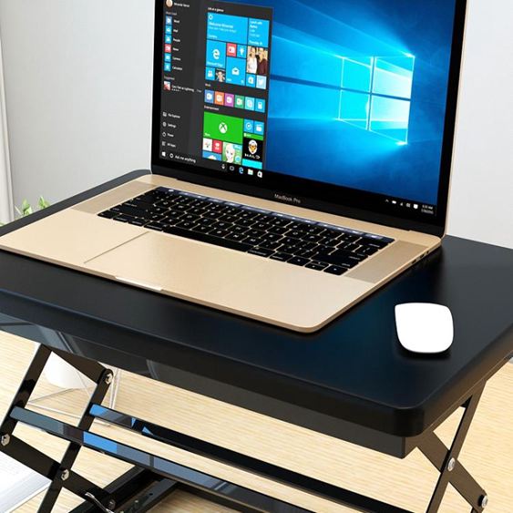 電腦桌站立式電腦升降桌臺式電腦桌可折疊筆記本辦公桌上桌移動式工作臺