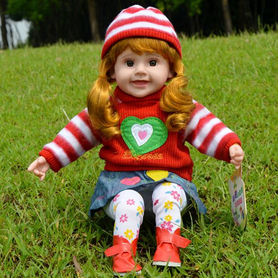 兒童會說話的娃娃智慧娃娃唱歌洋娃娃仿真軟硅膠布娃娃男女孩玩具