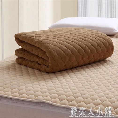 珊瑚絨床墊加棉防滑墊水洗薄床護墊保潔墊床褥子1.2/1.5m1.8雙人