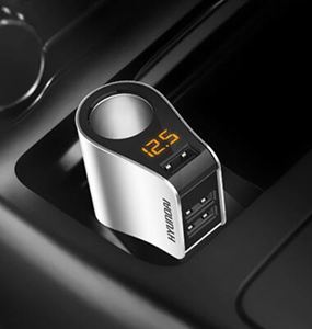 現代車載充電器汽車車充一拖三點煙器插頭USB萬能快充車用轉換