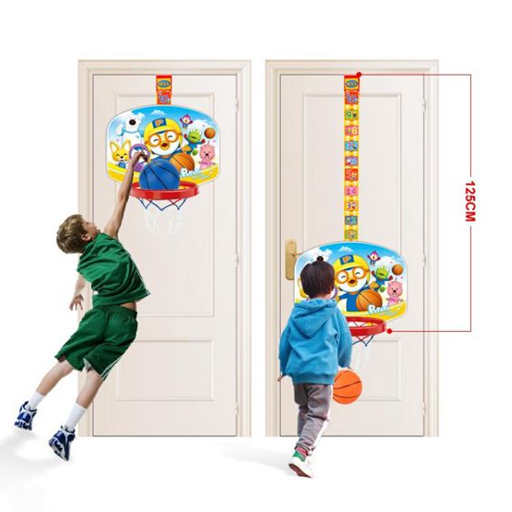 兒童籃球架兒童籃球架免打孔室內掛式家用投籃框筐寶寶可升降3歲男孩玩具