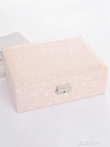 首飾盒簡約歐式公主韓國手飾品收納盒多功能帶鎖木質耳環首飾盒女