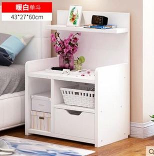 床頭櫃床頭櫃收納櫃簡約現代仿實木色經濟型床邊小櫃子北歐式臥室小桌子