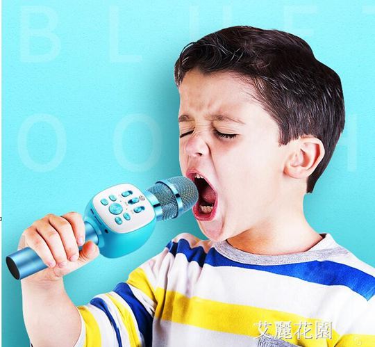 好牧人兒童話筒手機全民k歌無線藍芽麥克風唱歌玩具男女嬰幼寶寶卡拉ok家用神器